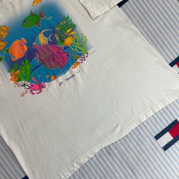 Vintage 1993 Native Sun Fish Ocean Nature Virgin Islands Tourist tee shirt - Picture 4 of 15